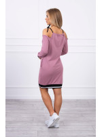 Suknelė su užrašu „Tres Chic“ (Tamsi rožinė)