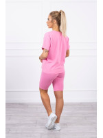 Sportinis palaidinės ir šortų komplektas (Rožinės spalvos)