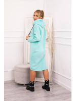 Suknelė su gobtuvu ir skeltukais šonuose (Mėtos)