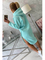 Suknelė su gobtuvu ir skeltukais šonuose (Mėtos)