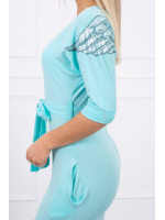 Suknelė su sparnų dekoracija (Mėtos)