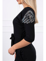 Suknelė su sparnų dekoracija (Juoda)