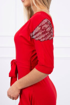 Suknelė su sparnų dekoracija (Raudona)