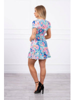 Gėlėta suknelė su V formos iškirpte (Mėtos)