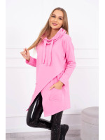 Prailgintas bliuzonas su asimetrišku priekiu (Šviesiai rožinė)