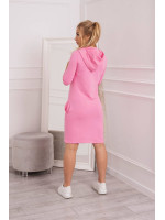 Suknelė su gobtuvu ir kišenėmis (Šviesi) (Rožinė)