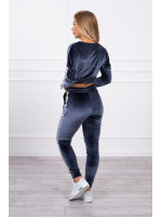 Veliūrinis kostiumėlis su užrašu „Queen“ (Grafito)