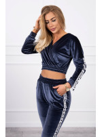 Veliūrinis kostiumėlis su užrašu „Queen“ (Grafito)