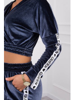 Veliūrinis kostiumėlis su užrašu „Queen“ (Grafito)