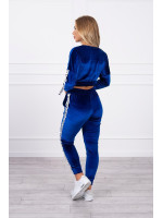 Veliūrinis kostiumėlis su užrašu „Queen“ (Mėlyna)