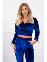 Veliūrinis kostiumėlis su užrašu „Queen“ (Mėlyna)