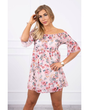 Gėlėta suknelė su plačiomis rankovėmis (Šviesiai rožinė) Gėlėta suknelė su plačiomis rankovėmis (Šviesiai rožinė)