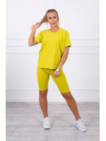 Sportinis palaidinės ir šortų komplektas (Geltonos spalvos)
