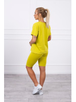 Sportinis palaidinės ir šortų komplektas (Geltonos spalvos)