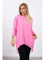 Bliuzonas su dviračio dekoracija nugaroje (Šviesi rožinė)