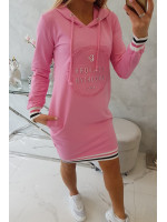 Suknelė su gobtuvu „NewYork Brooklyn“ (Šviesiai rožinė)