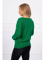 Megztinis su V formos iškirpte (Žalia)