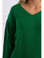 Megztinis su V formos iškirpte (Žalia)