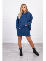 Oversize bliuzonas su gobtuvu „Girls Tour“ (Tamsiai mėlyna)