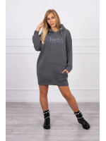 Oversize bliuzonas su gobtuvu „Girls Tour“ (Grafito)