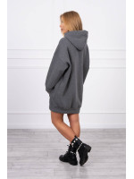 Oversize bliuzonas su gobtuvu „Girls Tour“ (Grafito)