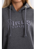 Oversize bliuzonas su gobtuvu „Girls Tour“ (Grafito)