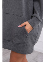 Oversize bliuzonas su gobtuvu „Girls Tour“ (Grafito)