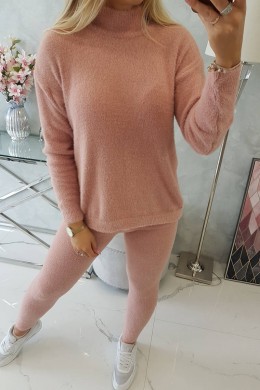 Two-piece sweater set alpaca (Tamsi) (Šviesiai) (Rožinė)