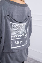 Oversized su iškirpte sweatshirt (Grafito)