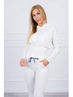 Dviejų dalių kostiumėlis su plačiomis rankovėmis (Drobės spalvos)