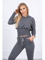 Dviejų dalių kostiumėlis su plačiomis rankovėmis (Grafito)