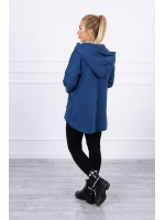 Prailgintas bliuzonas su pūkeliu (Džinsų mėlyna)