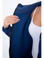 Prailgintas bliuzonas su pūkeliu (Džinsų mėlyna)