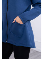 Prailgintas bliuzonas su pūkeliu (Džinsų mėlyna)