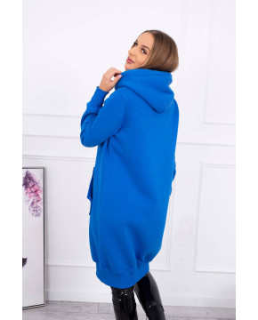 Pašiltintas bliuzonas su gobtuvu (Mėlyna) Pašiltintas bliuzonas su gobtuvu (Mėlyna)