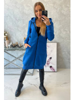 Pašiltintas bliuzonas su gobtuvu (Mėlyna)