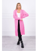 Ilgas megztas kardiganas (Šviesiai rožinė)