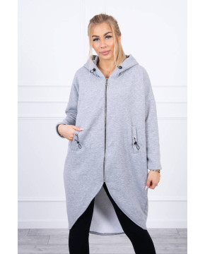 Ilgas pašiltintas megztinis su užtrauktuku (Pilka) Ilgas pašiltintas megztinis su užtrauktuku (Pilka)