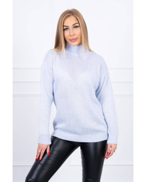 Megztinis aukštu kaklu su vilna (Melsvas) Megztinis aukštu kaklu su vilna (Melsvas)