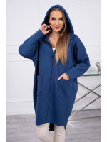 Pašiltintas bliuzonas su ilgesne nugara (Džinsų mėlyna)