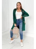 Sweatshirtsu a dekoratyvinėmis tape (Žalia)