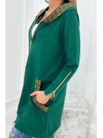 Sweatshirtsu a dekoratyvinėmis tape (Žalia)