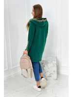 Sweatshirtsu a dekoratyvinėmis tape (Žalia)