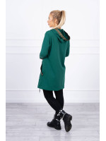 Sweatshirtsu a dekoratyvinėmis tape (Žalia)