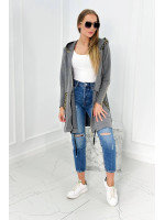 Sweatshirtsu a dekoratyvinėmis tape (Grafito)