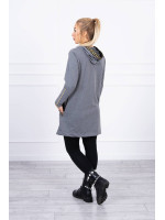 Sweatshirtsu a dekoratyvinėmis tape (Grafito)