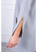 Sweatshirtsu a dekoratyvinėmis tape (Pilka)