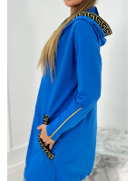 Sweatshirtsu a dekoratyvinėmis tape (Mėlyna)