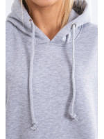 Pašiltintas megztinis su skeltukais šonuose (Pilka)