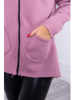 Prailgintas bliuzonas su pūkeliu (Tamsi rožinė)